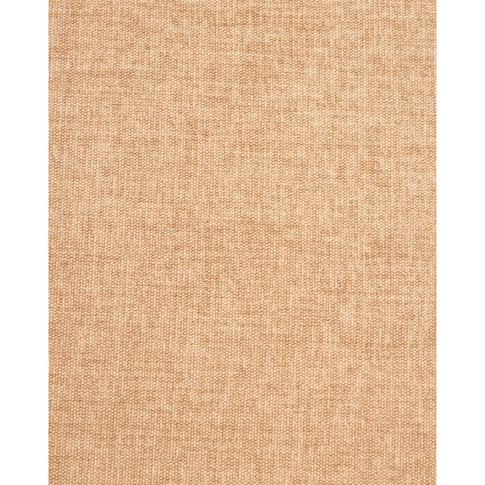 Close-up of a  tan woven fabric cushion.