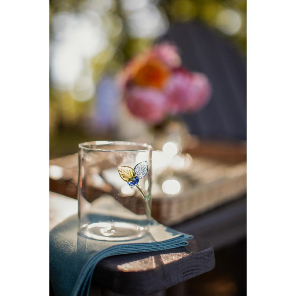 cocktail glass set decorative floral