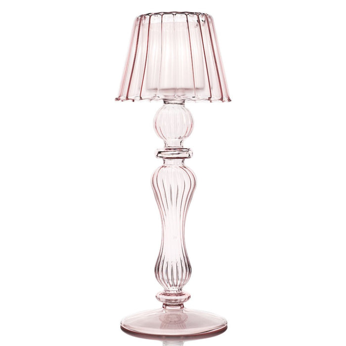 tealight colored candle holder shadbase mouthblown glass 