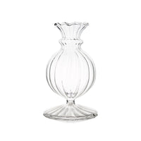 clear bud vase decor mouthblown glass