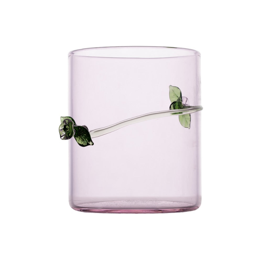 pink tumbler rope flowers set of four 