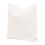 throw pillow square natural down filled boucle white fabric