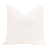 throw pillow square natural down filled boucle white fabric