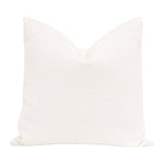 throw pillow square natural down filled boucle white fabric