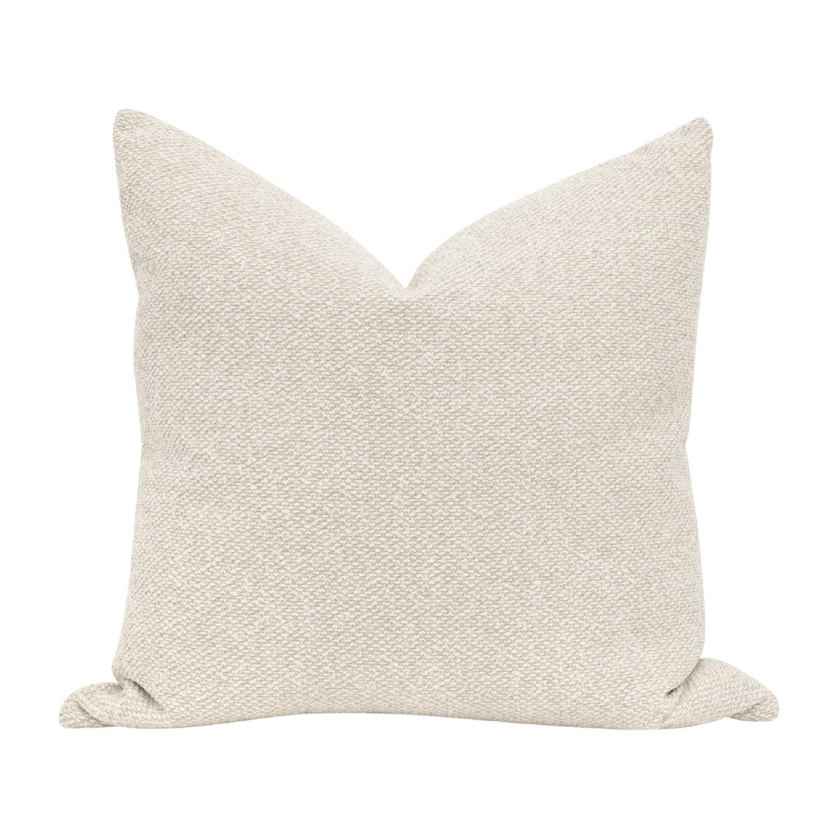 Beige textured pillow on a white background