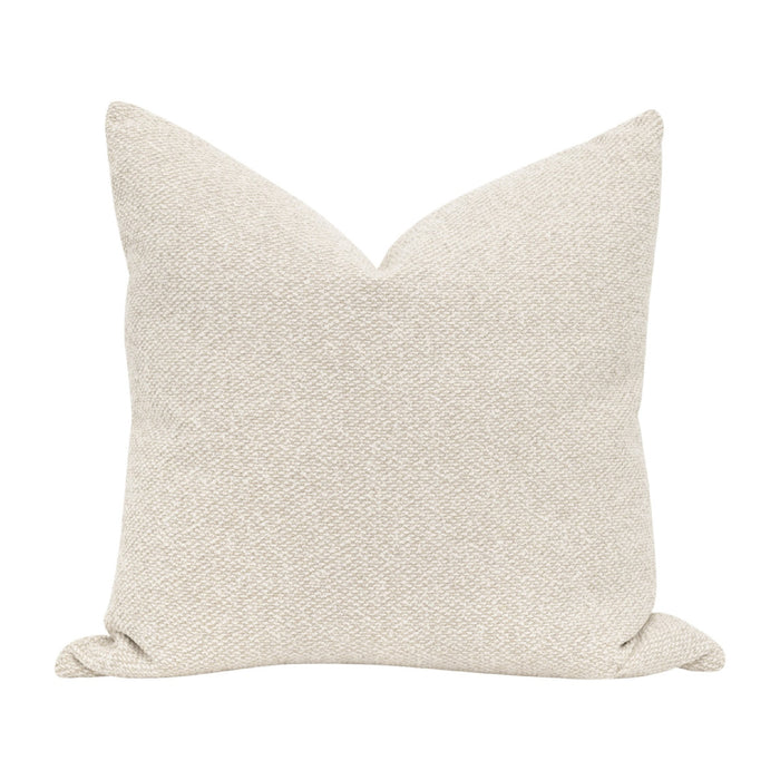 Beige textured pillow on a white background