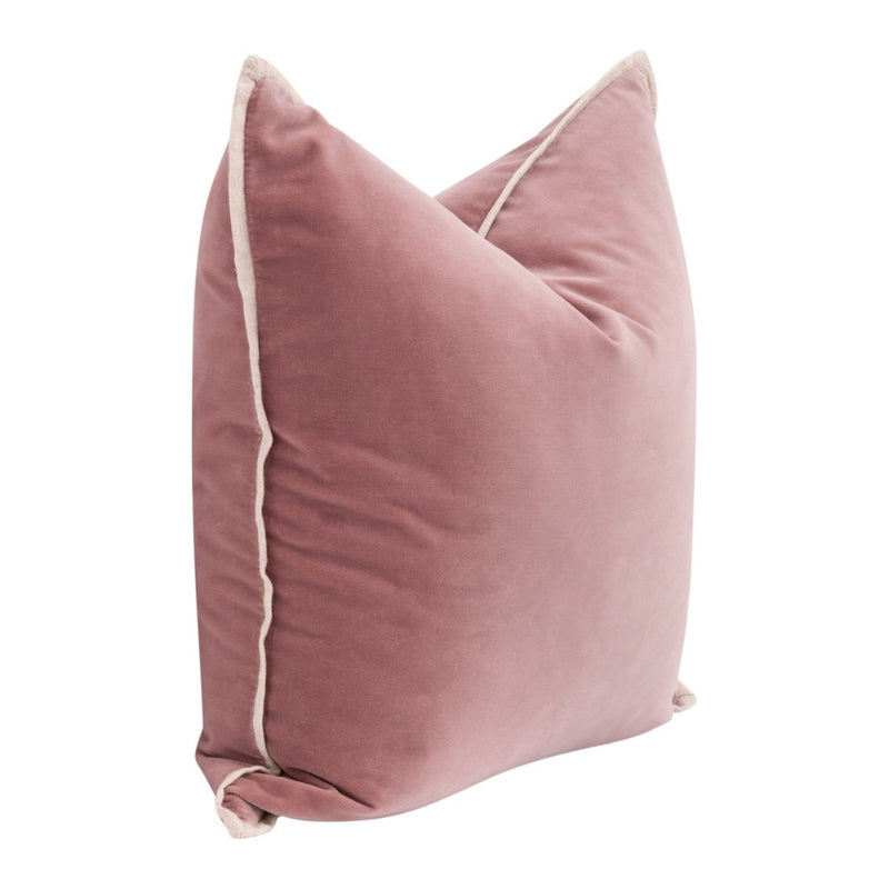 velvet blush down filled square throw pillow set