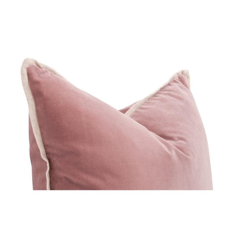 velvet blush down filled square throw pillow set