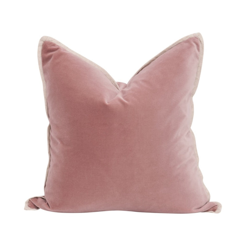 velvet blush down filled square throw pillow set