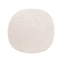 sphere cream round throw pillow down filled 