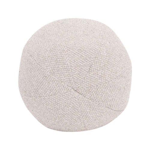 sphere cream round throw pillow down filled 