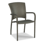 powder coated aluminum chair woven outdoor espresso finish stacking