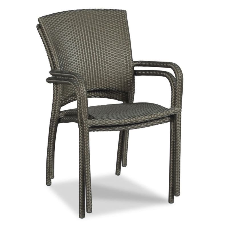 powder coated aluminum chair woven outdoor espresso finish stacking