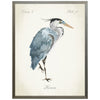 blue heron shadowbox framed wall art