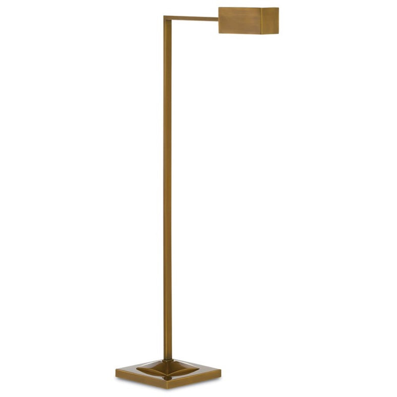 floor lamp brass rectangle shade