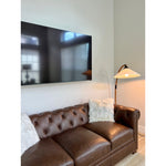 brown couch floor lamp lifestyle