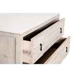 cabinet three drawer white wash pine