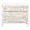 cabinet three drawer white wash pine