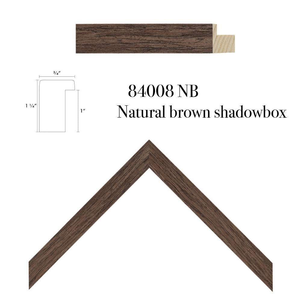 natural brown shadowbox  frame