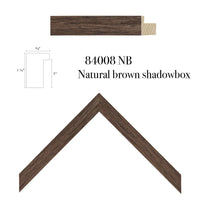 natural brown shadowbox  frame