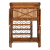 tortoise shell bamboo wine bar removeable tray storage