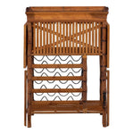 tortoise shell bamboo wine bar removeable tray storage
