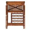 tortoise shell bamboo wine bar removeable tray storage