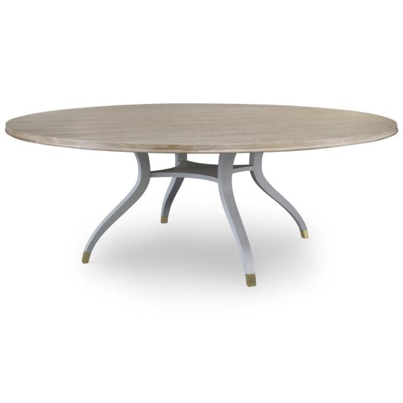 Unique light wood round table