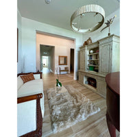 chandelier round tan 6 light