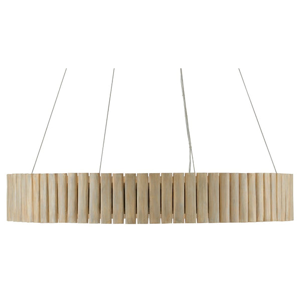 round wrought iron bamboo natural chandelier