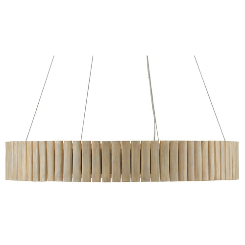 round wrought iron bamboo natural chandelier