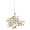 wrought iron chandelier lunaria inspired silver leaf