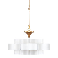 lotus shaped chandelier white gold leaf