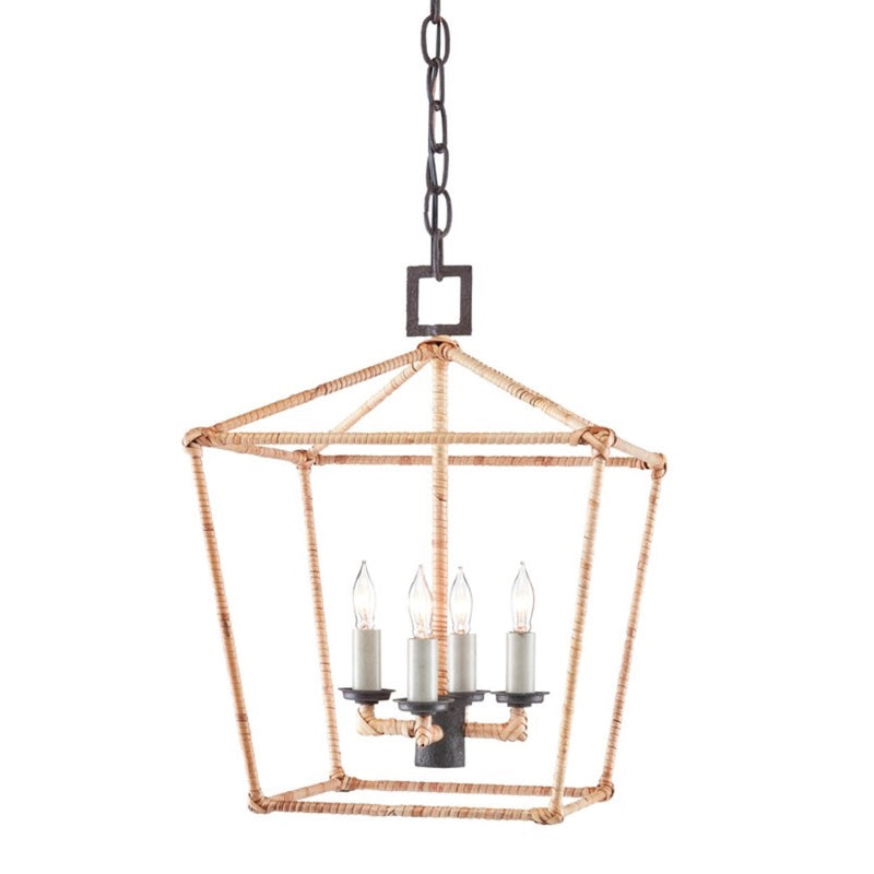 rattan wrapped iron hanging lantern light fixturerattan wrapped iron hanging lantern light fixture