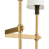 Close up of gold chandelier