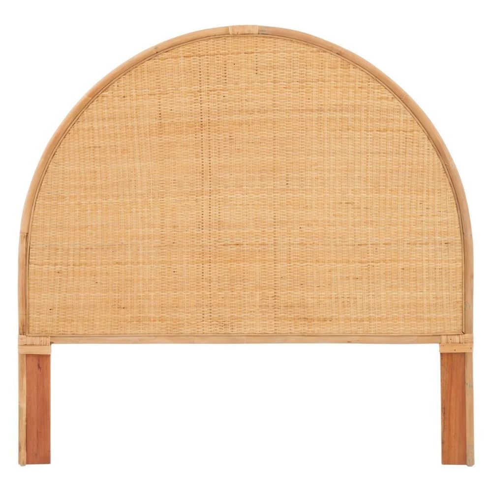 woven arched headboard rattan natural queen