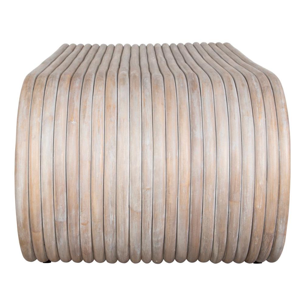 coffee table white washed rattan poles