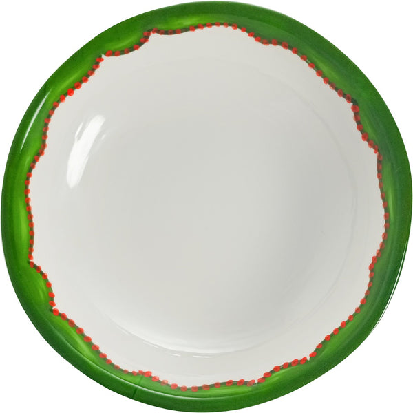 green rim berry melamine bowls set of 4