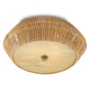 round flush mounted ceiling light fixture geometric natural rattan diffuser