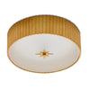 round ceiling mounted lighting fixture gold-leaf finish diffuser