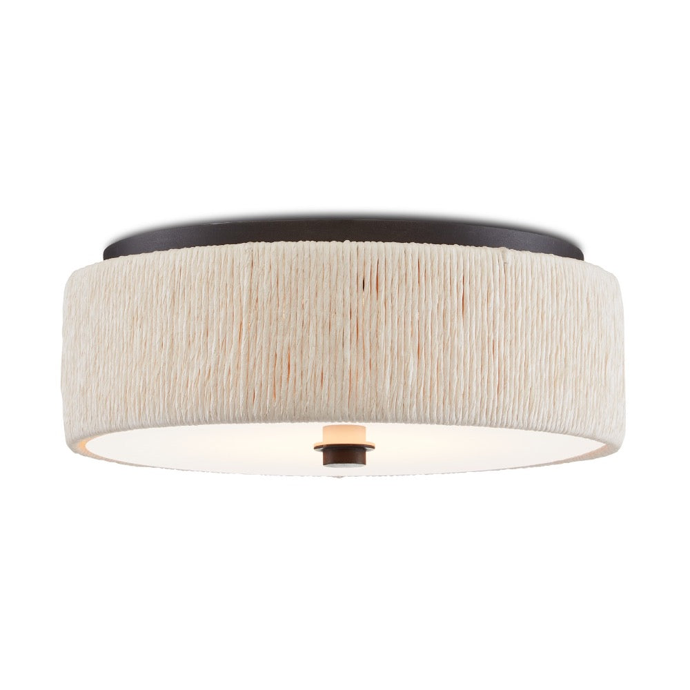 round ceiling mounted lighting fixture black finish white twine diffuser