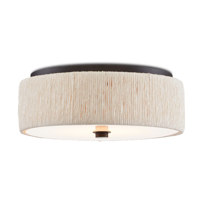 round ceiling mounted lighting fixture black finish white twine diffuser
