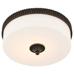 round ceiling mounted lighting fixture bronze finish frosted glass