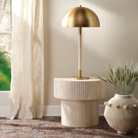antique brass table lamp arched shade burnished gold contemporary