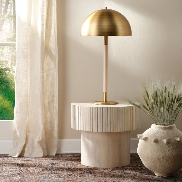 antique brass table lamp arched shade burnished gold contemporary