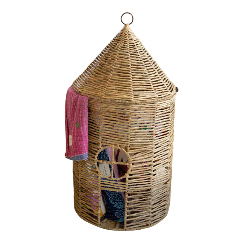 woven seagrass house basket lid storage 