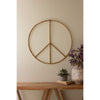 seagrass iron wall hanging peace sign organic large