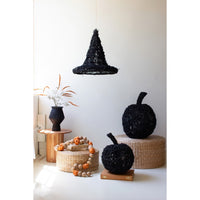 black painted twig pumpkins set of 2 small large