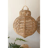 seagrass woven oversized ornaments set of 3 natural