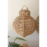 seagrass woven oversized ornaments set of 3 natural